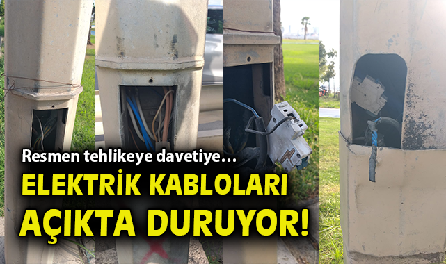 Resmen tehlikeye davetiye… Elektrik kabloları açıkta duruyor!