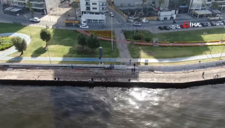 <p><strong>İzmir Kordon’da Deniz Taşkınlarına Karşı Bariyerler</strong></p>