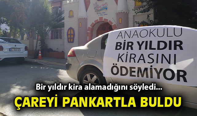Kiracı Ödemedi, Mülk Sahibi Pankartla Protesto Etti!