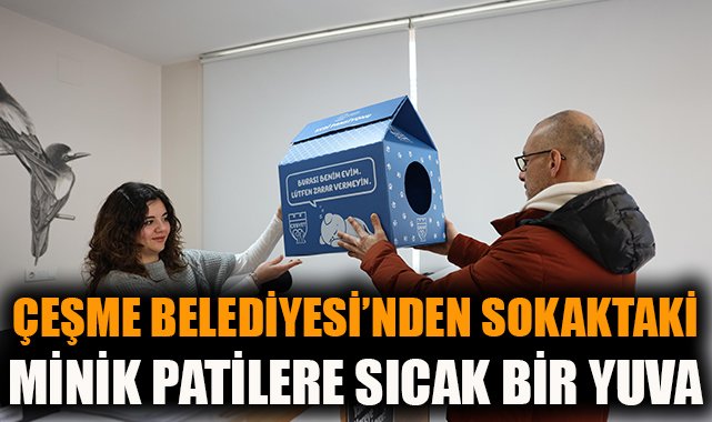 Çeşme’den sokak kedilerine kış hediyesi!