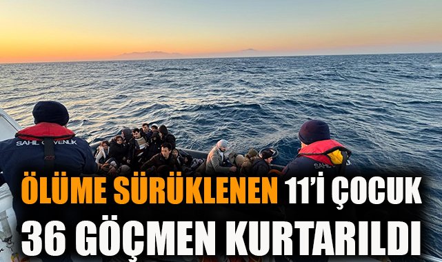 Seferihisar’da 36 Göçmen Sahil Güvenlik’le Kurtarıldı