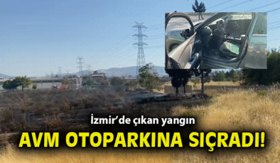 Bornova’da AVM Yakınındaki Yangın Panik Yarattı!