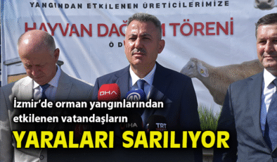 Ödemiş’te Yangın Tahribatına Destek Töreni Yapıldı