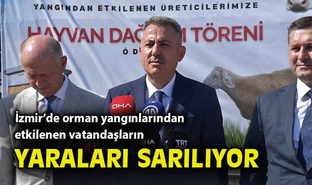 Ödemiş’te Yangın Tahribatına Destek Töreni Yapıldı