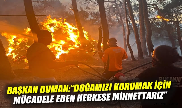 İzmir’de Otoyolda Çıkan Yangın Ormanı Tehdit Etti