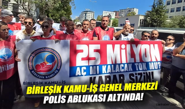 Kamu Emekçileri Yürüyüş İçin Polis Ablukasında