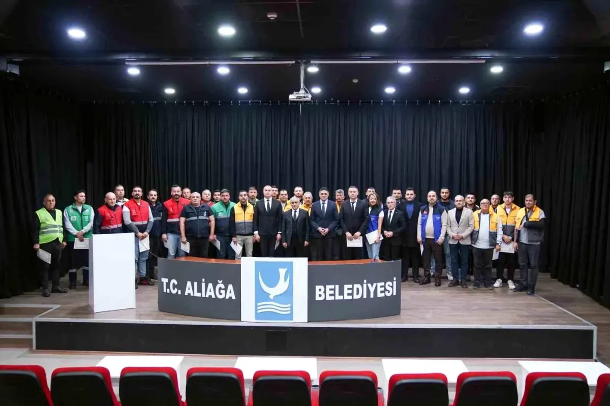 Aliağa Belediyesi Çalışanlarına Teşekkür Belgesi