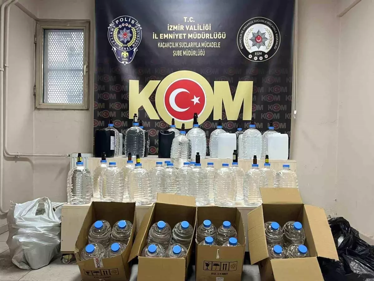 İzmir’de 3,5 Ton Sahte Alkol Ele Geçirildi!