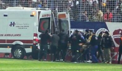 Tribünden Düşen Taraftarın Hayati Tehlikesi Var!