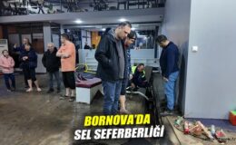 Bornova’da Sel Felaketine Karşı Yoğun Çalışma