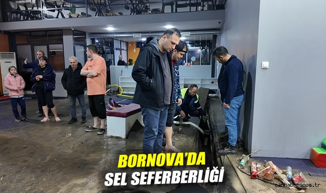 Bornova’da Sel Felaketine Karşı Yoğun Çalışma